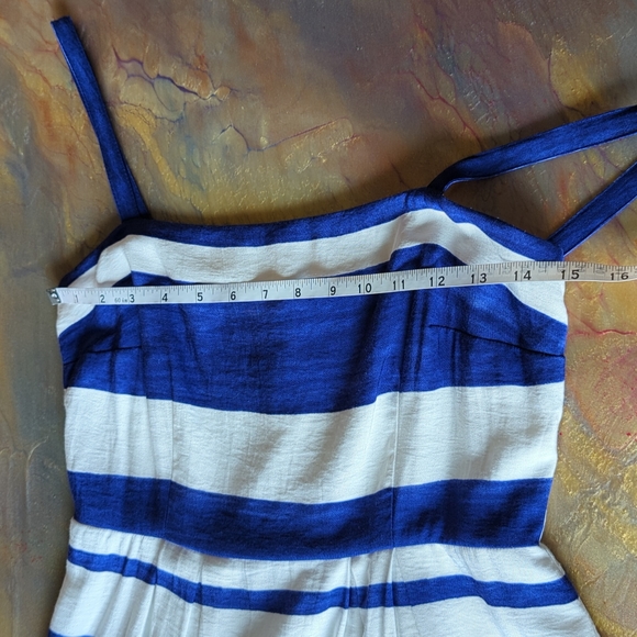 Ann Taylor Loft Blue and White Dress Size 0 - Picture 11 of 13